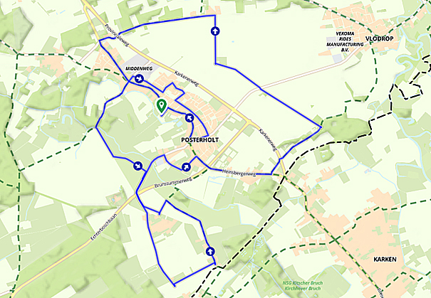 route-rondje-Posterholt Route Posterholt